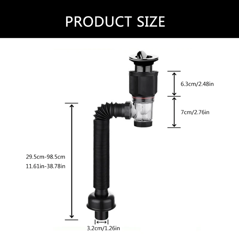 Washbasin Sink Drain Plumbing Universals Flexible Sink Sewer Pipe Sink Strainer
