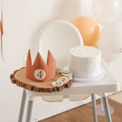 Chapeau de fête d'anniversaire pour bébé, couronne de princesse, bandeau baguette magique, jouet, bannière gâteau, fête d'anniversaire pour enfants, accessoires de photographie, cadeaux pour bébé