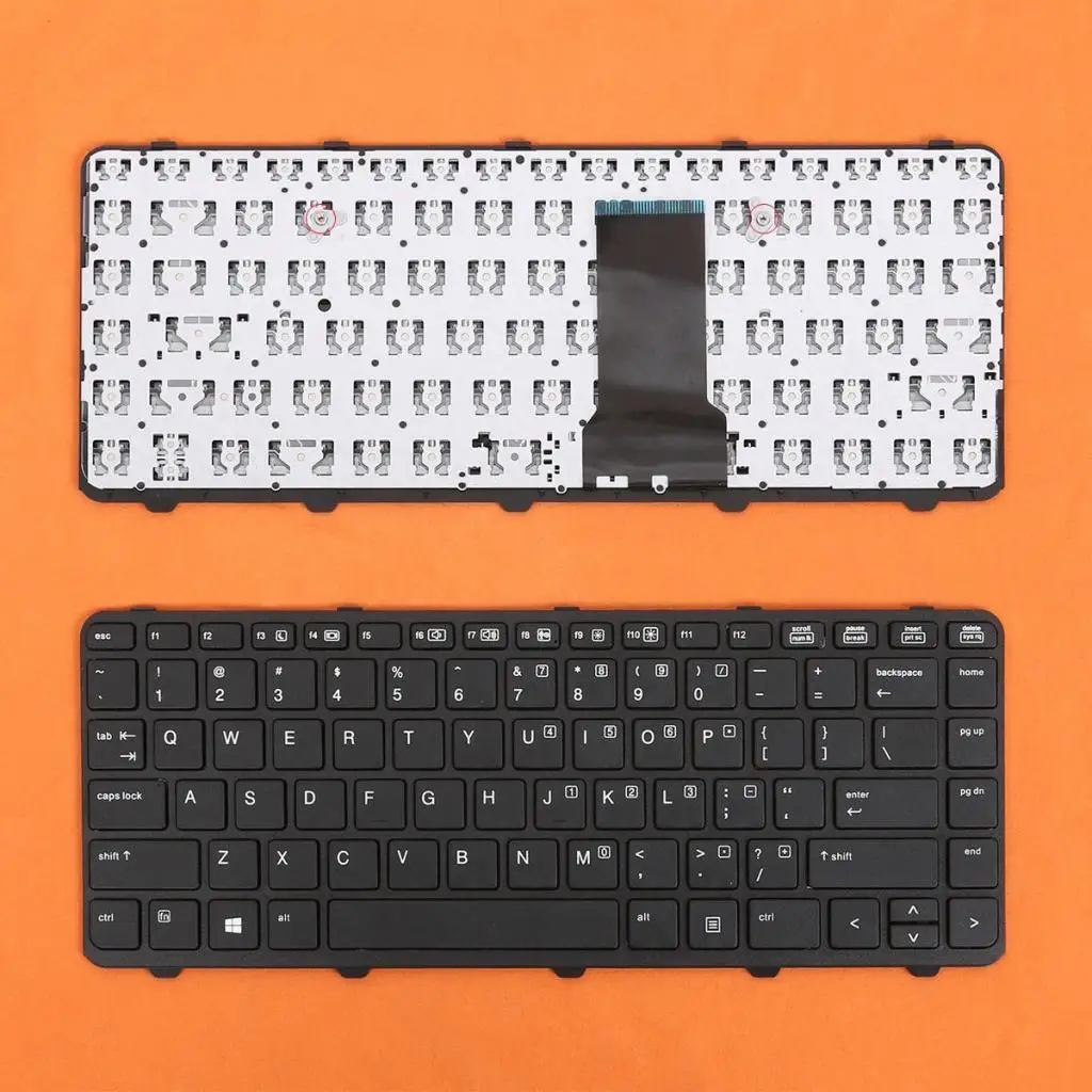 

Replacement Laptop Keyboard US Style QWERTY Slim Full Size for HP Probook 430 G1 Computer Black Accessory