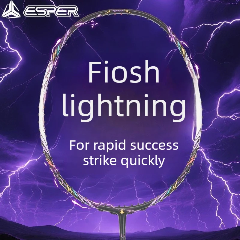 

Speed Explorer ESPER 'FLASH' 5U 78g Ultra-light&fast Offensive and Defensive 24T Carbon Fiber G5 Badminton Racket