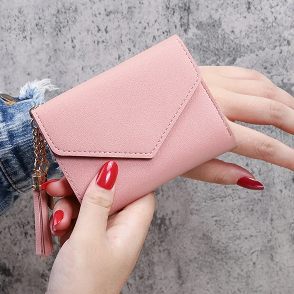 Women\'s Wallet Clutch Fashion Leather Short Style Purse Multi CaroSlot Coin Purse RFID Blocking Case Rose Gold Pattern