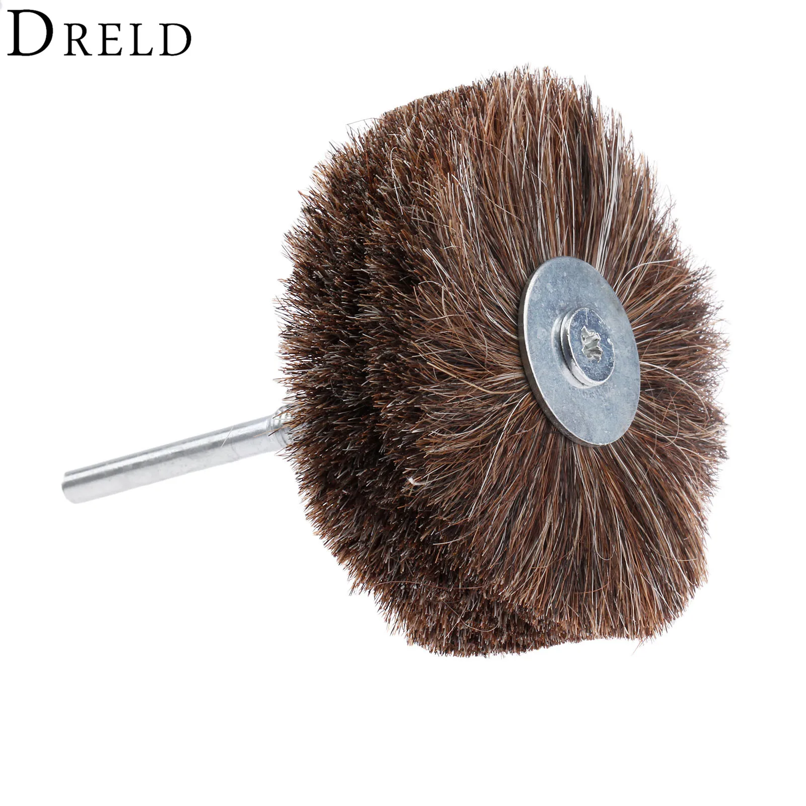 

DRELD 1/4" Shank Dremel Accessorie 85mm Horse Hair Brush Buffing Grinding Wheel For Wood Carving Polishing Waxing Grinding Tool