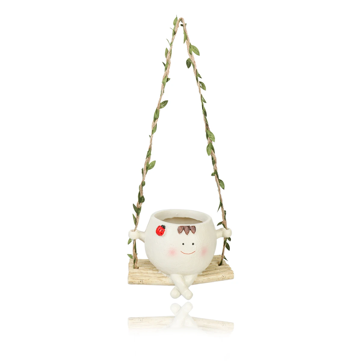 

Cute Swing Flower Pot Hanging Smiling Face Plant Succulent Creative Indoor and Outdoor Decoration -1PCS