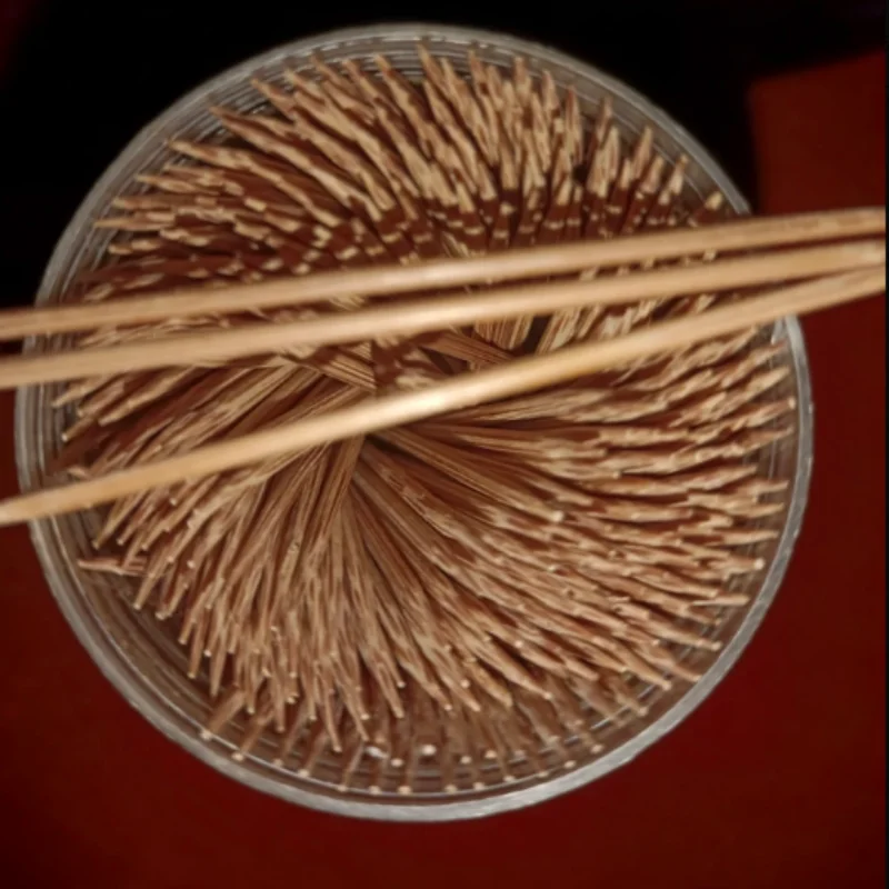 600Pcs Disposable Carbonized Bamboo Toothpicks Supermarket Hotel Household Portable Single Head Toothpicks Fruit Toothpicks 2026
