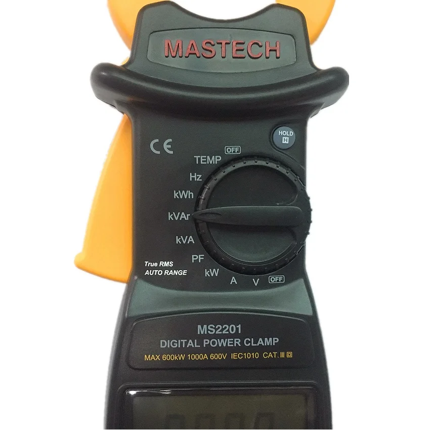 MASTECH MS2201 True RMS Auto Range Digital Power Clamp Meter Wattmeter Power Factor Meter Ammeter Voltmeter Watt Meter