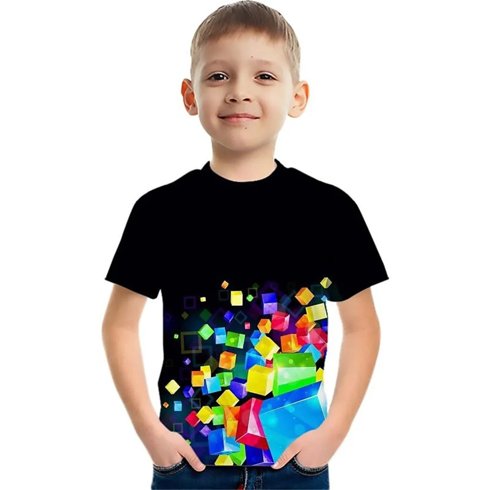 2024 Kids Boys Girls Casual T-Shirts 3d Printed Cartoon Funny T Shirt Children Birthday Gift Tshirts Baby Clothes Summer