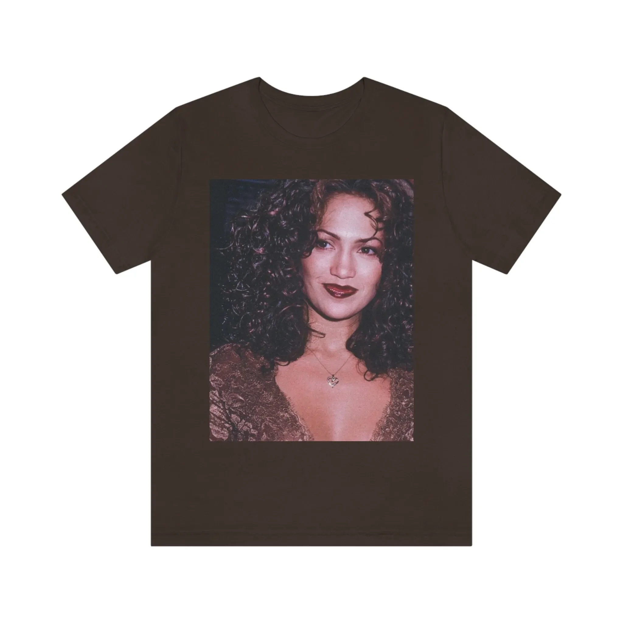 Jennifer J Lo Lopez Caramel Curls Unisex Jersey Short Sleeve T-shirt