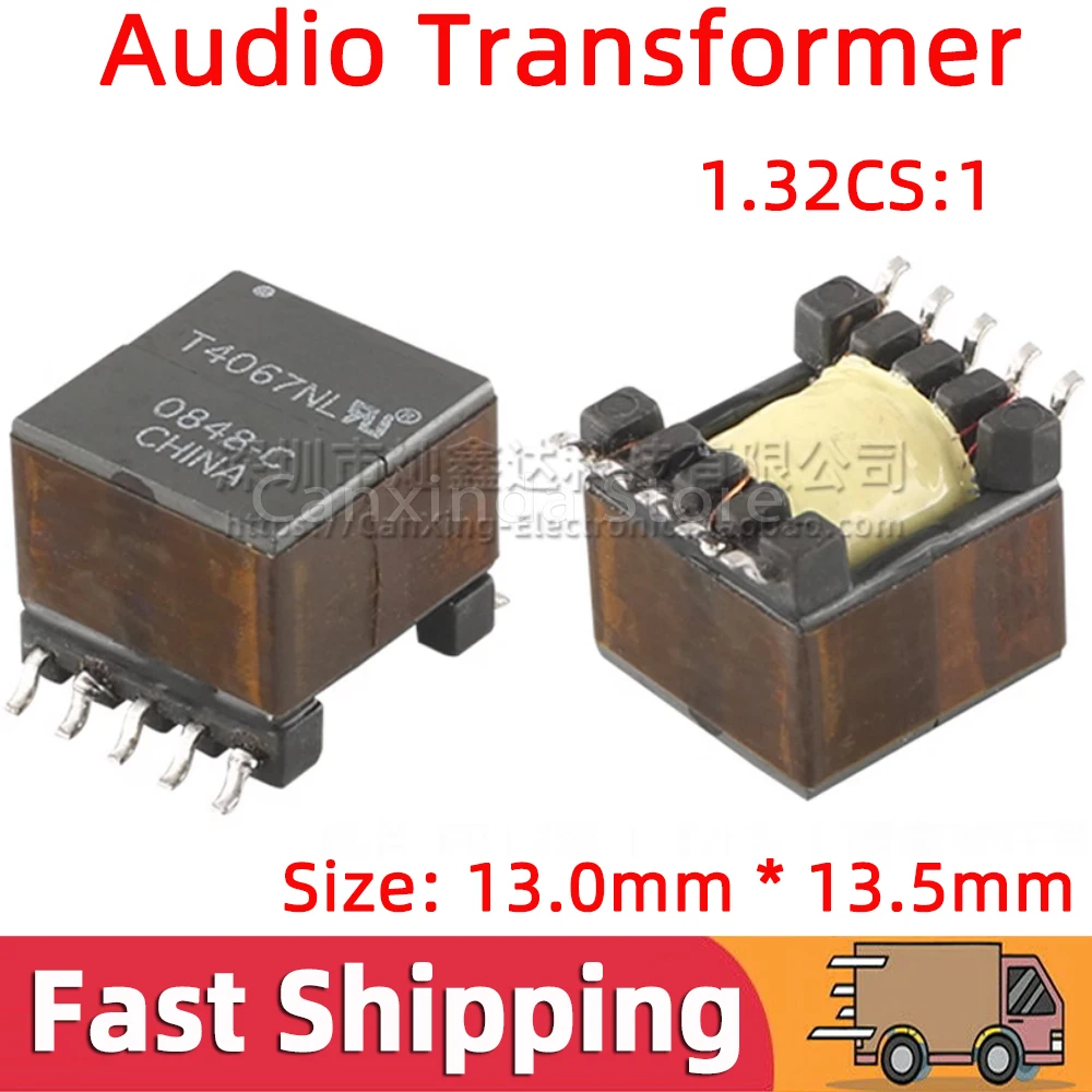 T4067NL EP13 Type SMD Isolated Isolation Audio Signal Transformer 15Khz-50KHZ Turns Ratio 1.32CS:1 ISDN U-Internet Transformer