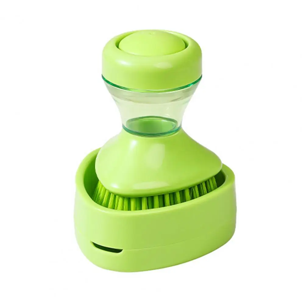 Pot Scrubber Refillable Brush Brush with Refillable Liquid Dispenser Soft Nylon Bristles Kitchen Scrubber Dispenser for Sink