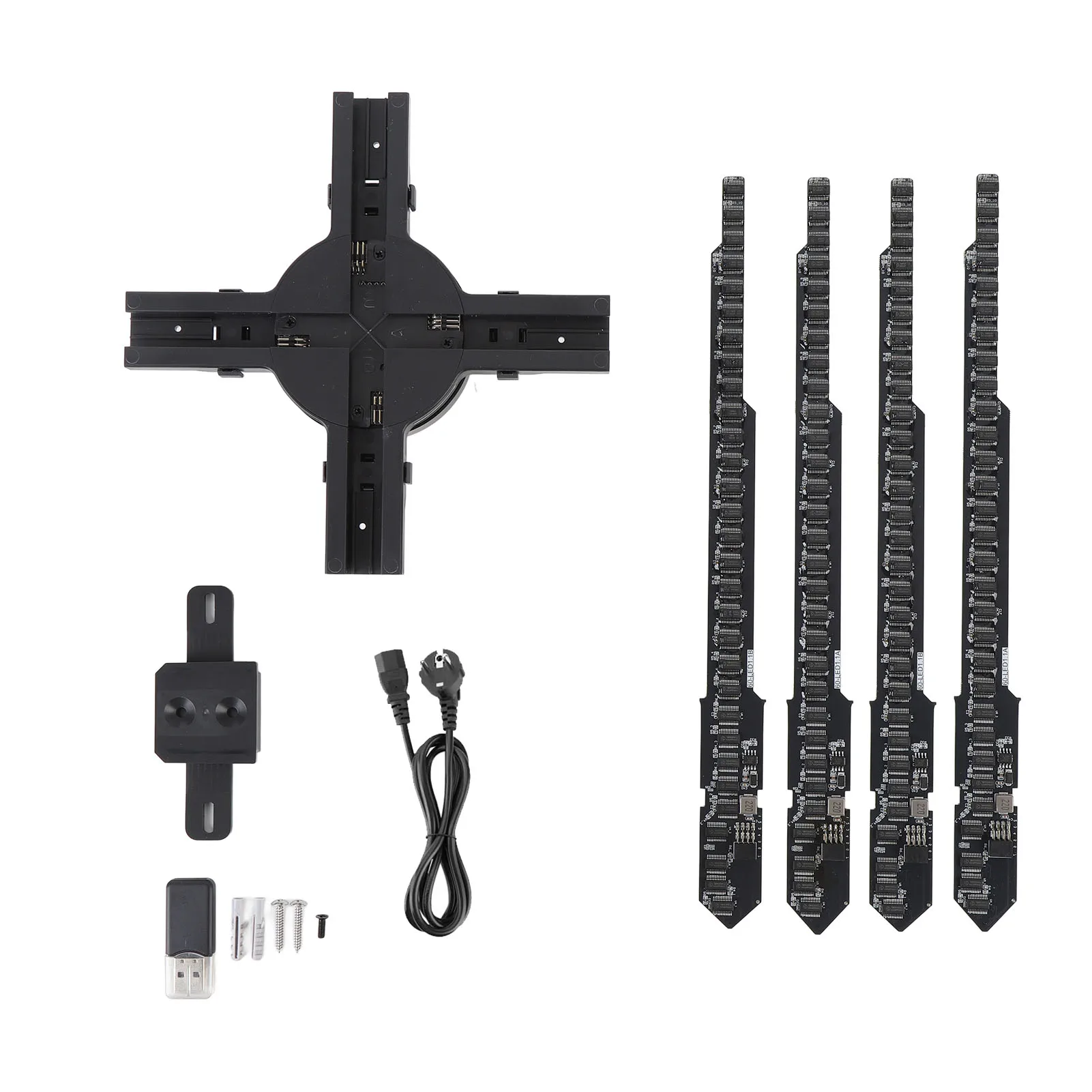 الاتحاد الأوروبي ثلاثية الأبعاد الهولوغرام مروحة سطوع زاوية قابل للتعديل 4 شفرات الهولوغرام مروحة LED الخرز 750 دورة في الدقيقة APP 4GB لعرض الإعلان