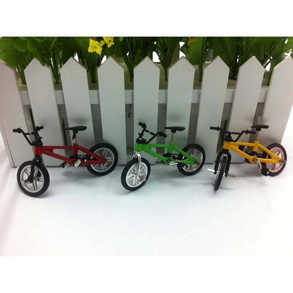

4pcs 1:18 Alloy Mountain Bike Mini Finger Bicycle For Kids Boys Durable Safe Play Gift Decoration Bright