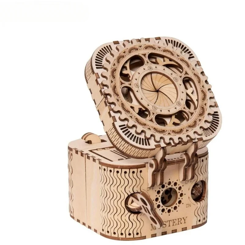 

3D Treasure Box Wooden Puzzle Game Assembly Toy Children Teens Adult Building Block LK502