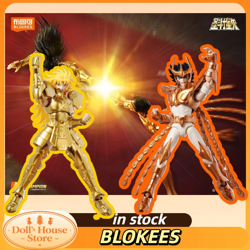 En Stock BLOKEES Phoenix Yihui Original Saint Seiya Gemini Caballero de Oro Saga Versión Cómica Esquema de Color Muñeco Articulado Juguete de Anime