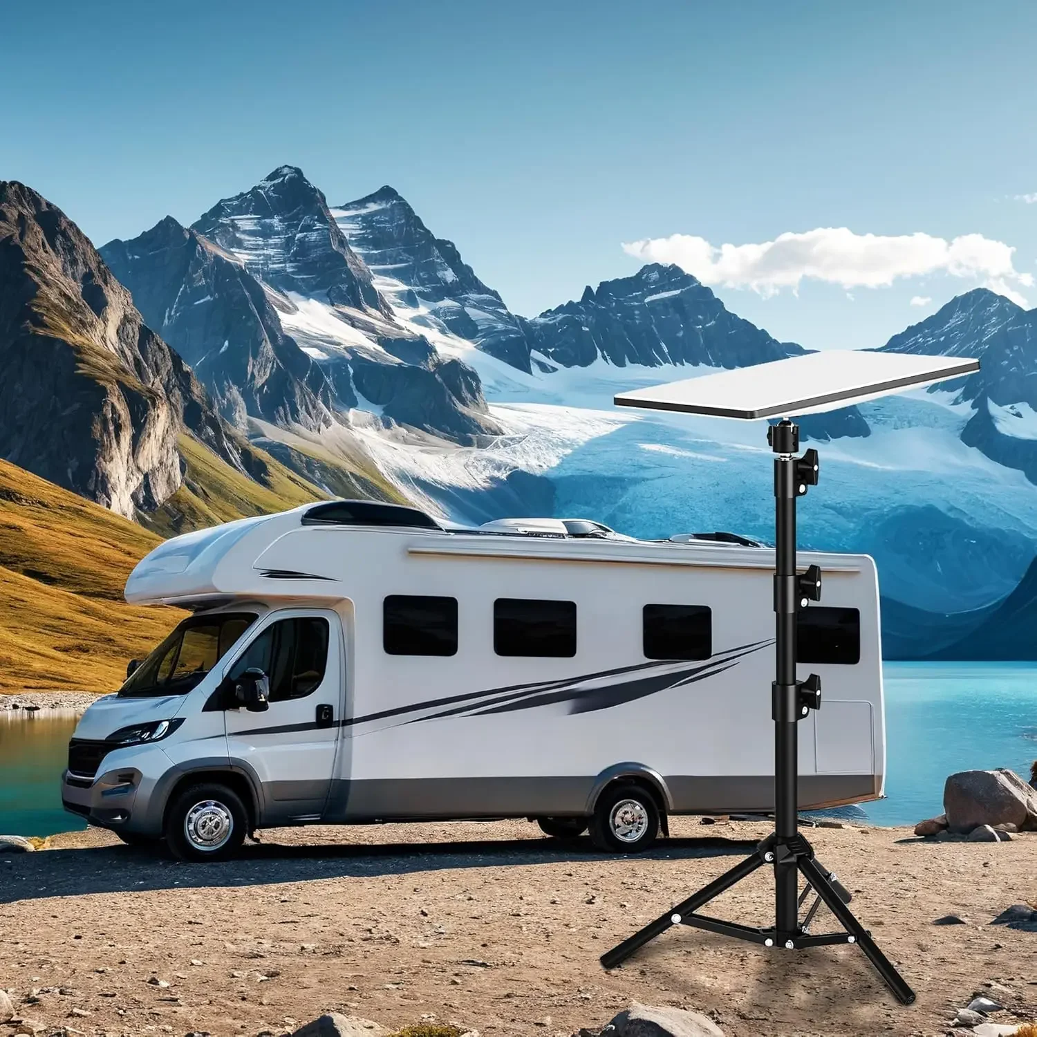 

For Starlink Mini Satellite Pole Adapter Foldable Tripod Bracket Mount for Starlink Internet Kit Mounti Compatible Mini(V4) Dish