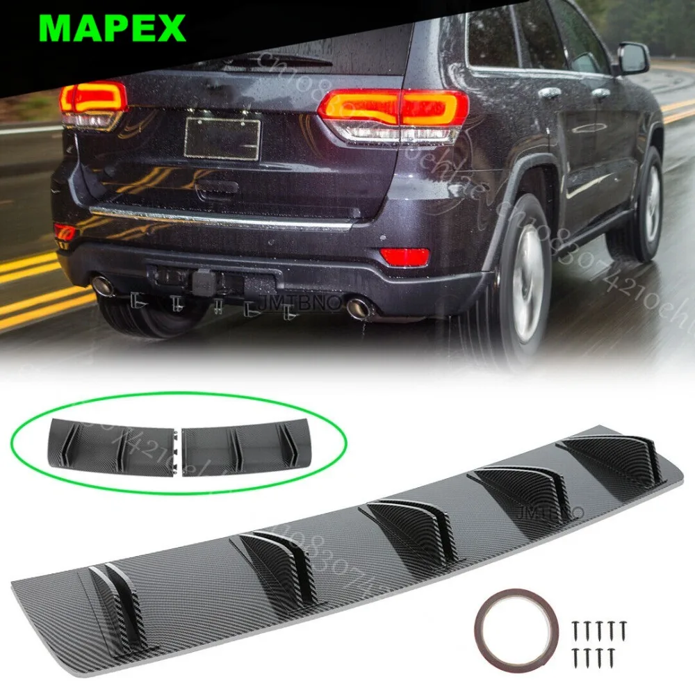 

Rear Bumper Lip Diffuser Shark 5-Fins Spoiler Splitter For Jeep Grand Cherokee
