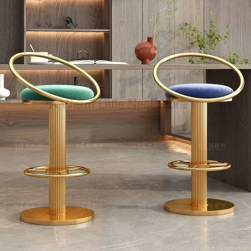 

Барные стулья, домашний дизайнерский стиль, бар, кассир, стойка регистрации, свет, роскошный вращающийся круглый подъемный высокий табурет, мебель