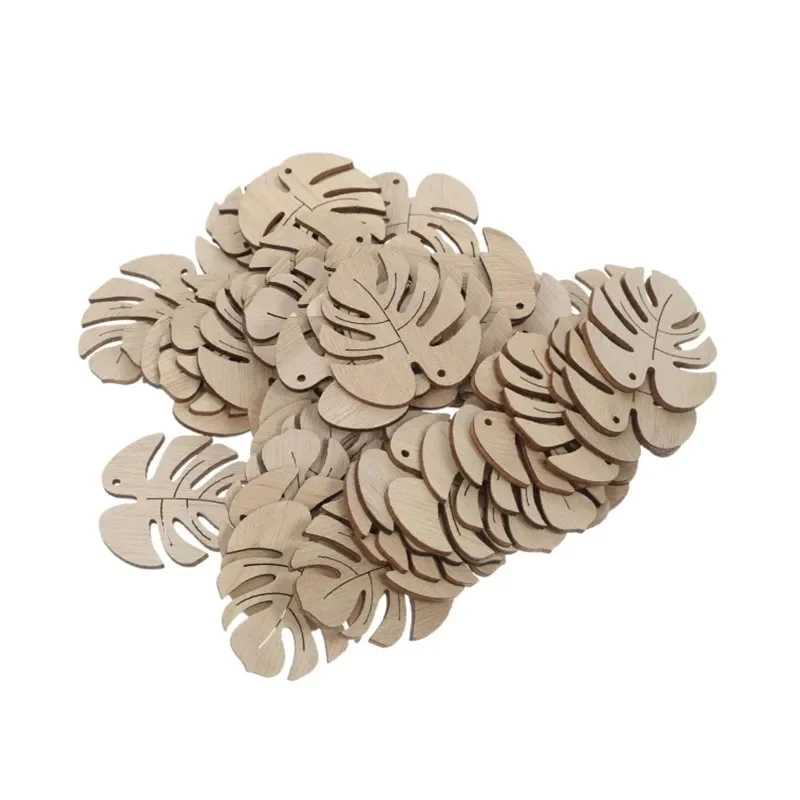 

20pcs Wooden Chips Monstera Cutouts Leaf Cutouts DIY Crafts Supplies Unfinished Wood Slices Jewelry Making Cutouts Wood Tags