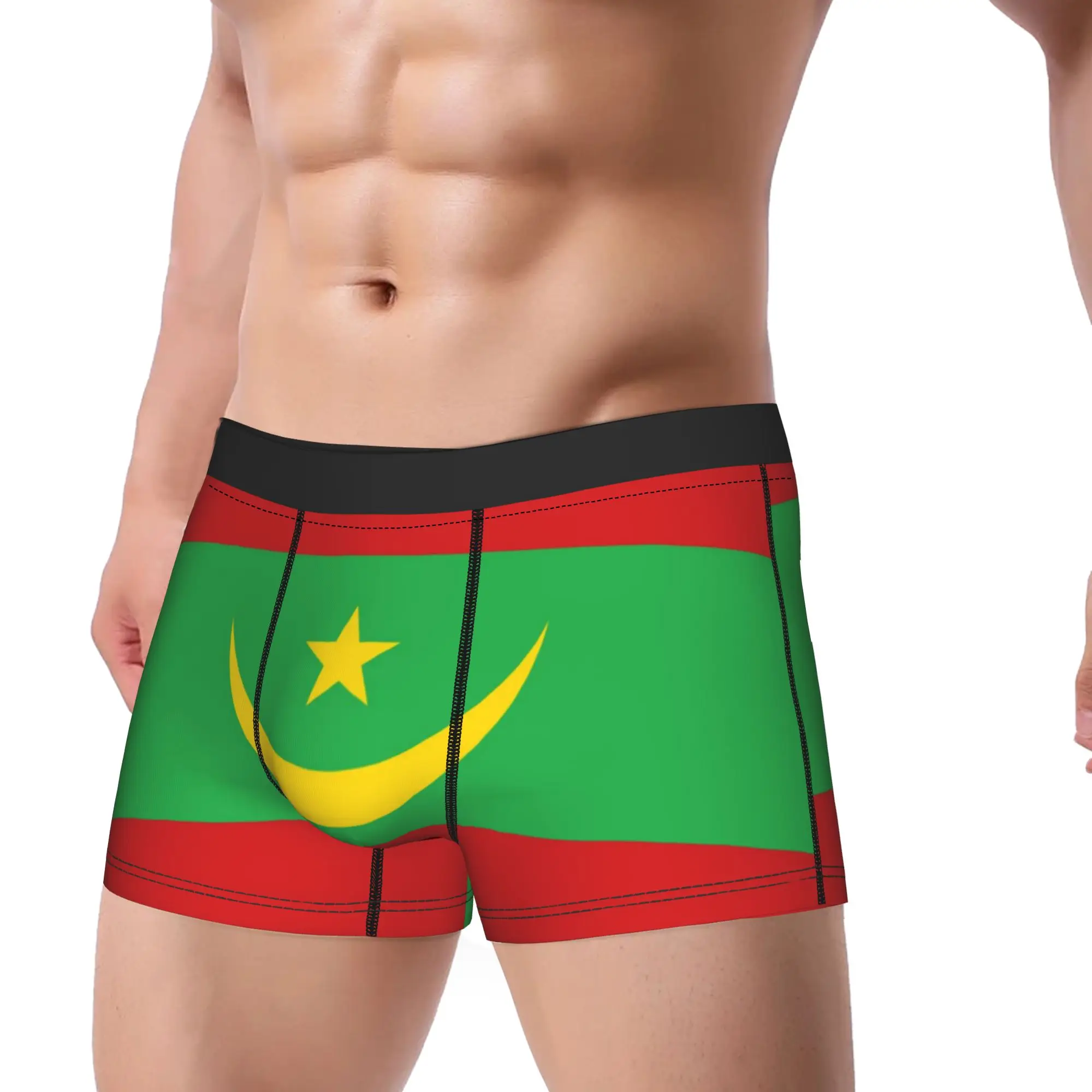 Mauritania Flag Mauritanian Patriotism West Africa Boxers Humorous Underwear  Boxer Briefs Gag Gift For Men
