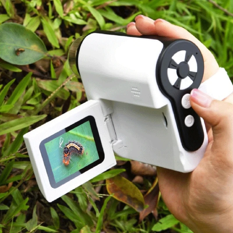 Microscopio digitale Microscopio USB 1200X Microscopio a moneta con luce LED Microscopio con schermo LCD da 2 pollici per Adulti