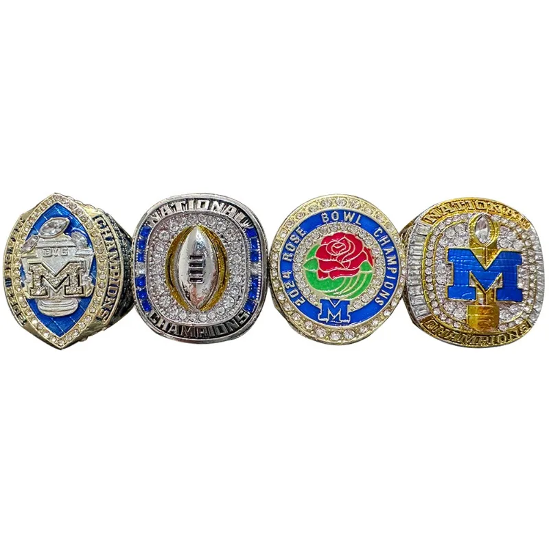 

Championship Ring Michigan Rugby 4-piece Cross-border Hot ** Manufacturer Supply