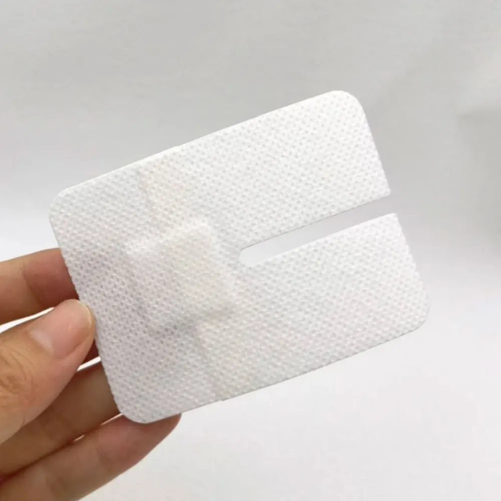 10Pcs 6cm*8cm IV Cannula Fixed Dressing Non Woven Film U Type Self Adhesive Wound Dressing Spunlace Dressing No Sterile