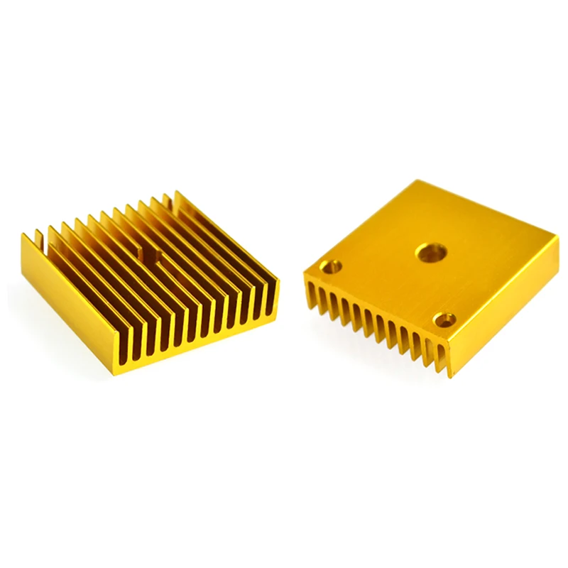 Gold 3D printer accessories 40 × forty × 11 heatsink MK7, MK8 extruder universal gold