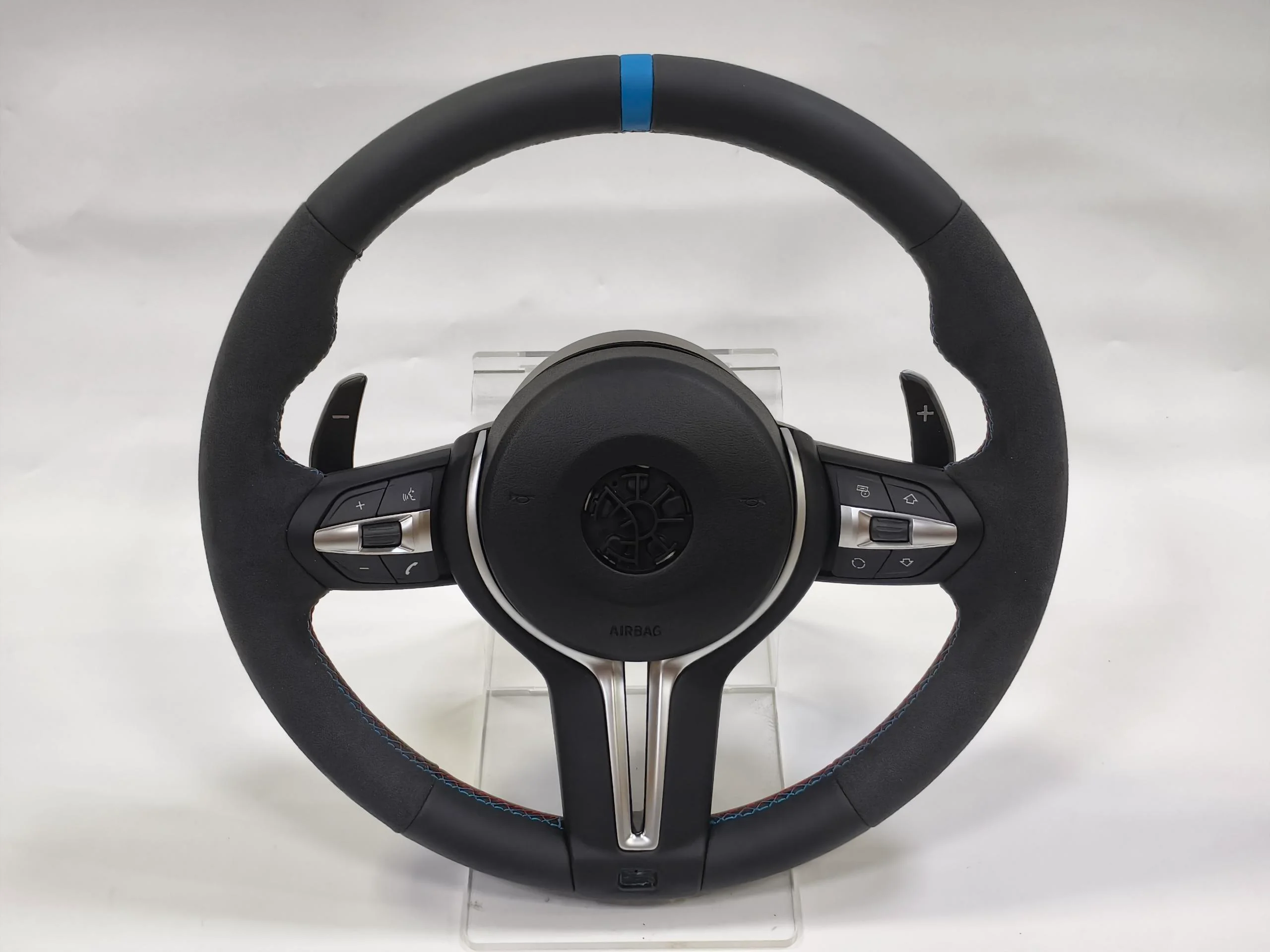 E60 & E90 Style Performance Stuurwiel – Lederen Sportdesign, Met/Zonder Airbag Opties, Premium Vervanging voor Sport Mo