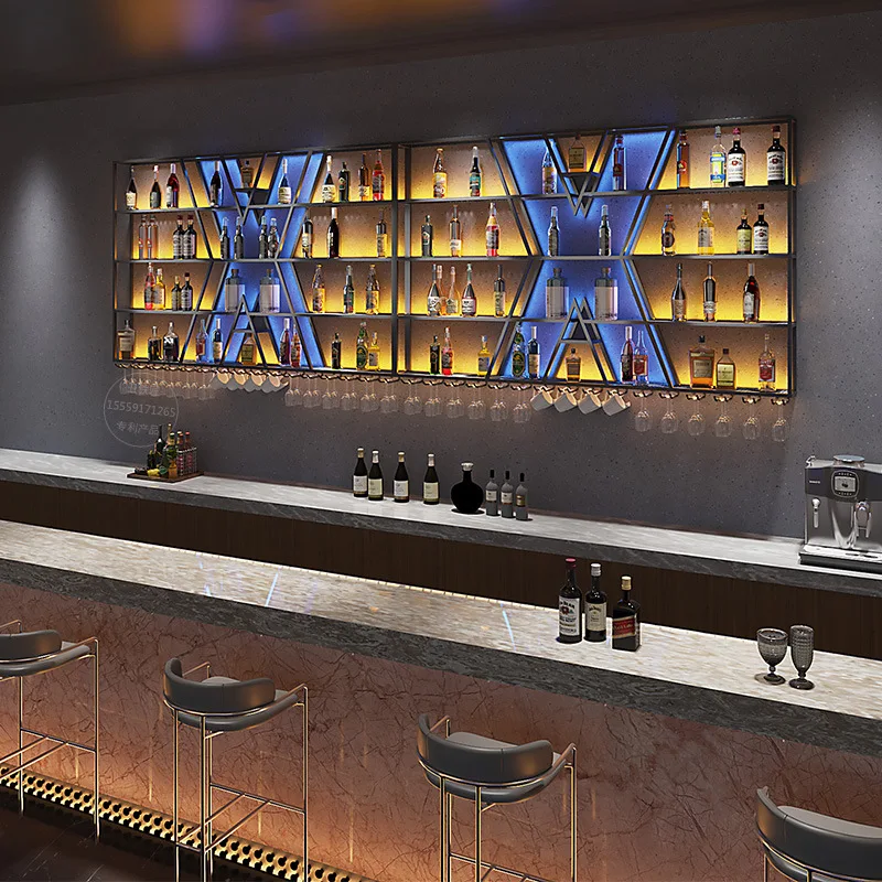 Wine cabinet rack, wall hanging cup display rack