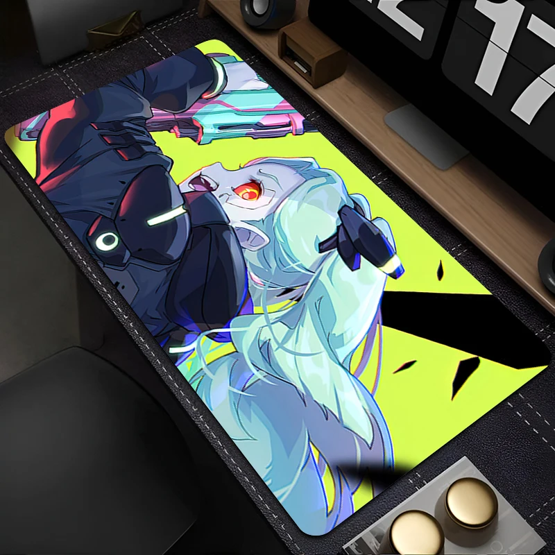 Anime Deskmat R-Rebecca 900x400 Laptop Locking Edge Table Mat Rubber Gaming Mouse Mat Keyboard Carpet Mouse Pad Office Deskmat