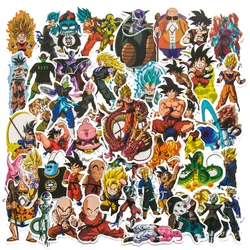 Paquete de 50 Uds de pegatinas de Dragon Ball, pegatinas bonitas de Anime, funda impermeable para teléfono, piel para ordenador portátil, embalaje Kawaii, suministros de arte, papelería