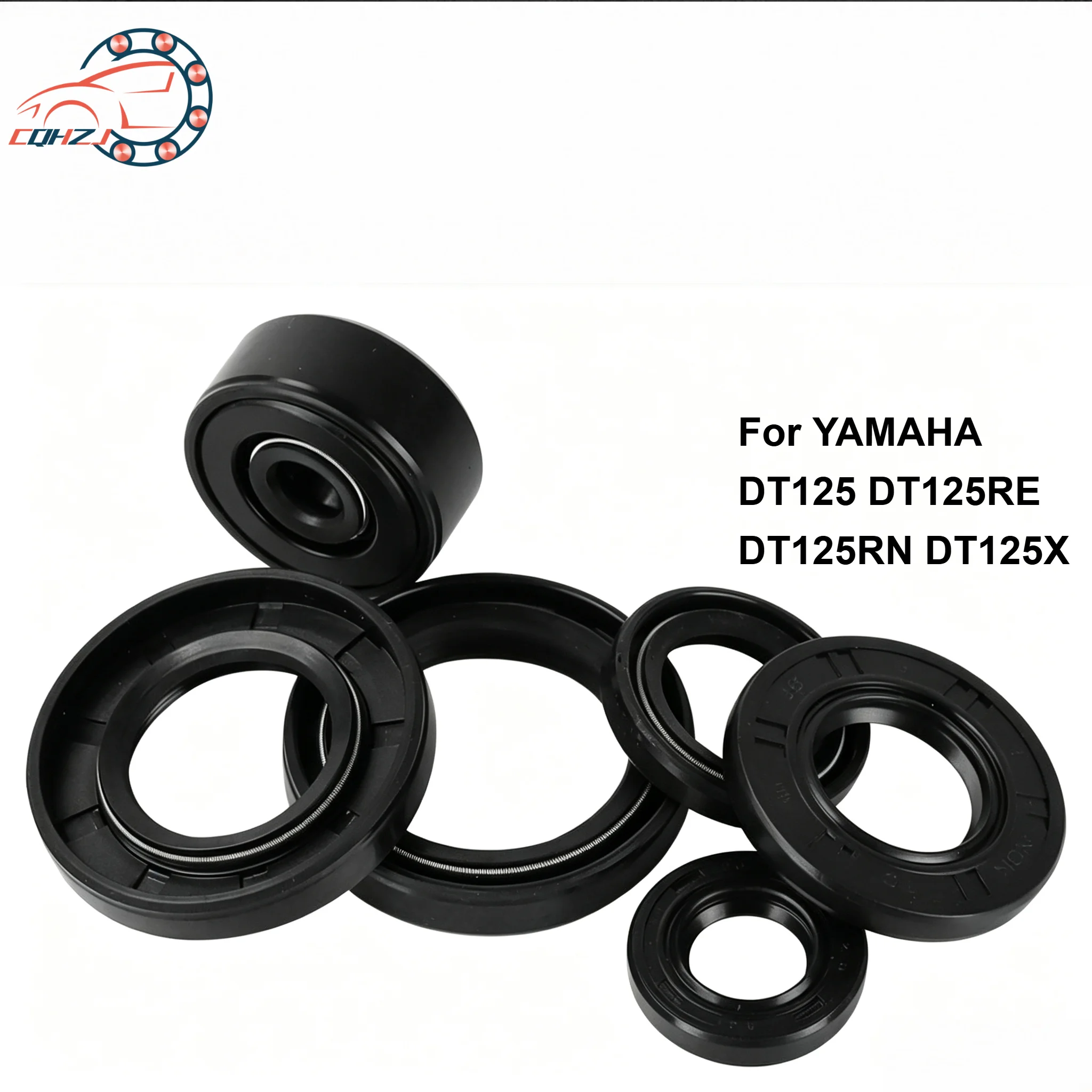 CQHZJ Motorcycle Engine Oil Seal Dust Seal Kit For Yamaha DT125RE DT125R DT125RH DT125X DT125 Oil Seal Motorbike Accessories
