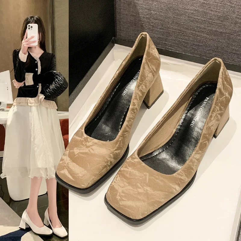 

Лидер продаж, женская обувь на мелком каблуке, модная обувь на каблуке, уютная прогулочная обувь, женские сандалии, 2024, дизайнерский тренд, брендовые женские туфли Zapatos