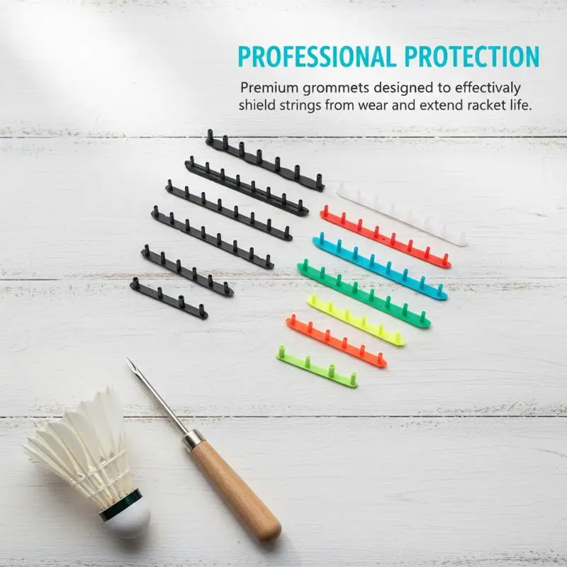 

Badminton Racket String Grommets Nylon Tubes Various Nail Types Easy Install Protector Accessories for Instantly Fixing Rackets