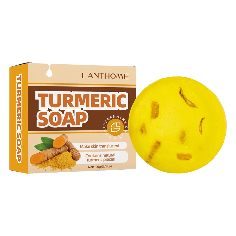 Whitening Cleansing Soap Acne Removal Turmeric Soap Get Rid Of Dark Spots Remove Dullness Fast Whitening Skin Care For Women Men