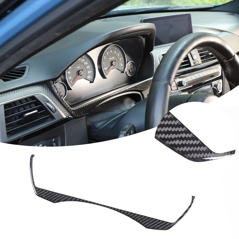For BMW 3 Series/4 Series/M3/M4 F30 F32 F80 F82 F83 2013-2019 Carbon Fiber Car Dashboard Decoration Sticker Auto Accessories