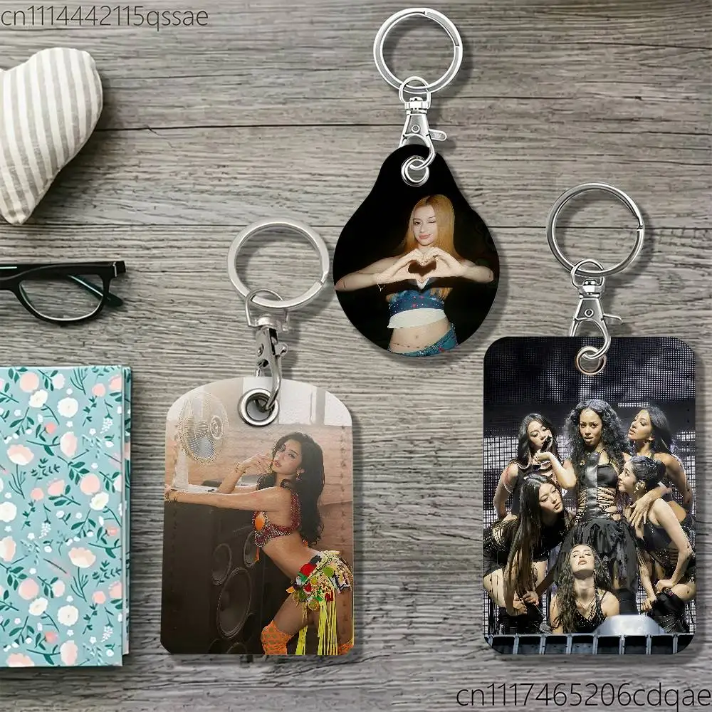 K-Katseye Gnarly Girls Card Keychain Fashion Pendant Bag ID Door Card Case Bus Card Cute Adult