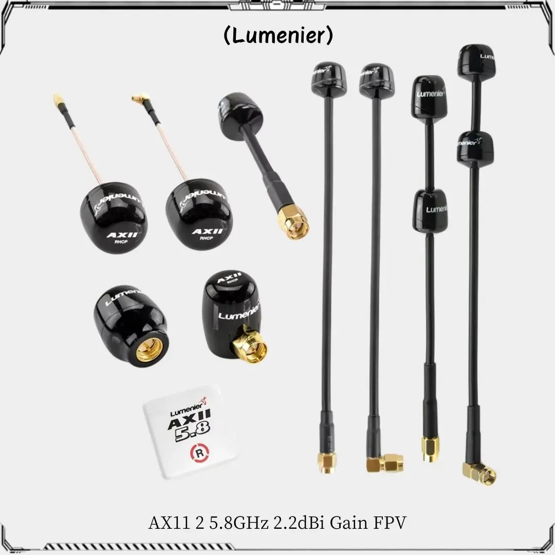 Lumenier AXII 2 5.8GHz 2.2dBi Gain FPV Antenna MMCX/Patch/Double/Stubby/Long Range/SMA Antenna RHCP for RC FPV Racing Drone