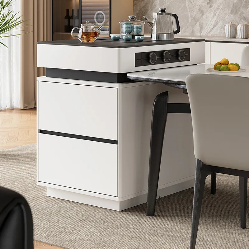 Island cabinet can be moved separately, small apartment upside down dining table, integrated kitchen guide cabinet