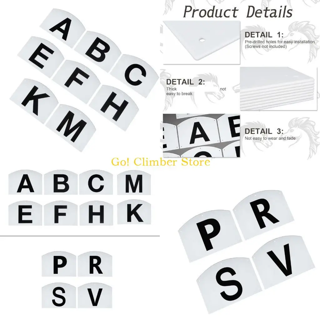

Q84C Dressage Letters Wall Mounted Dressage Arenas Markers for Event and Equestrian Athletes Includes Dressage Arenas Letter