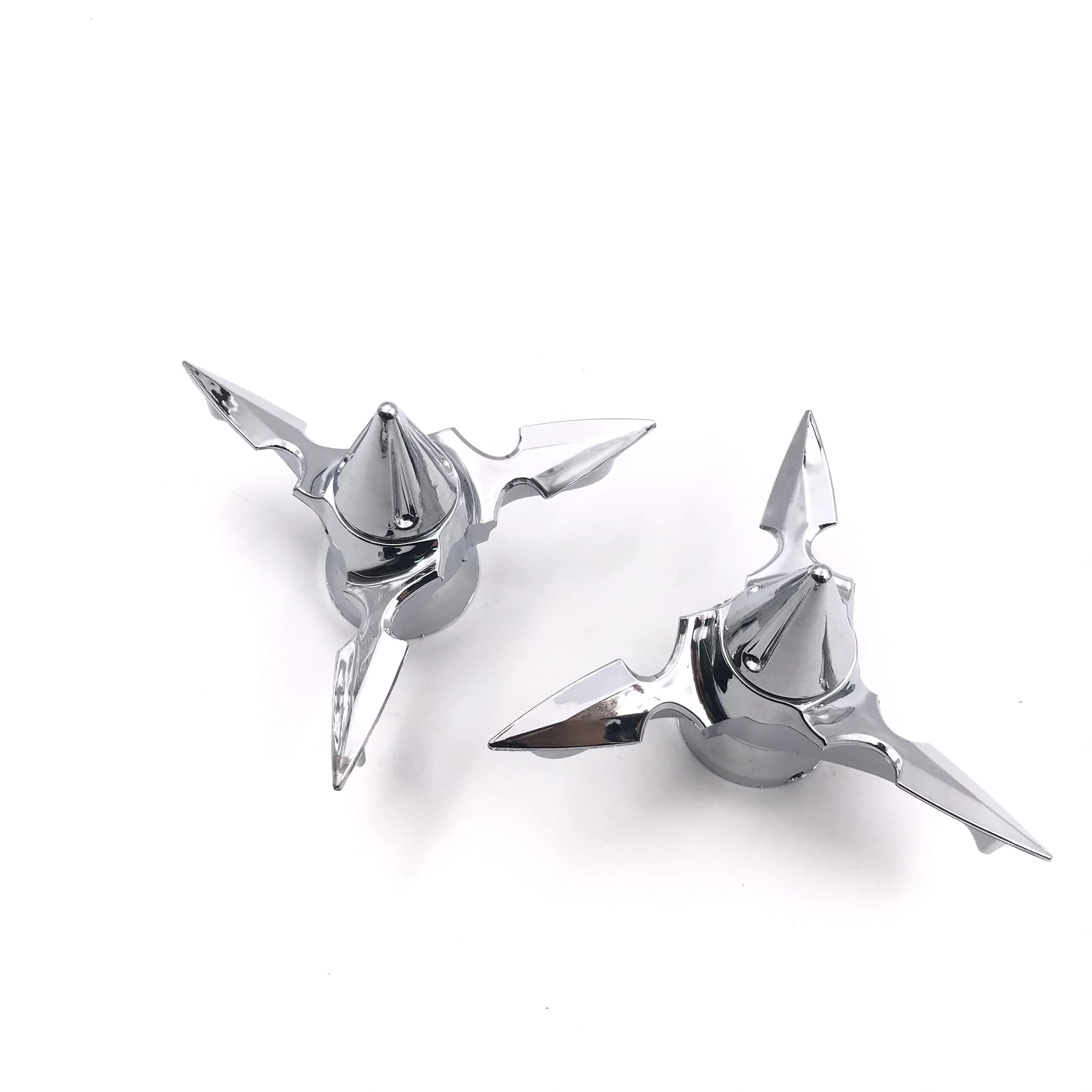 Motorcycle Spun Blade Spinning Front Axle Cap Nut Cover For Harley Dyna Softail Electra Glide Touring Chrome