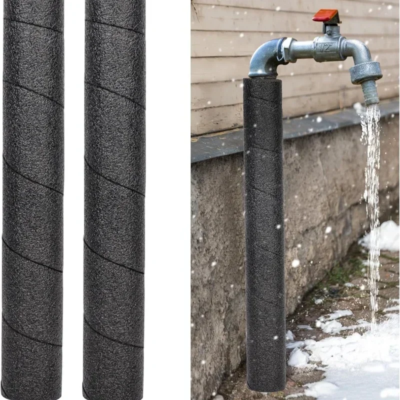 1/2/6 Pcs Pipe Insulation Foam Tube -Foam Pipe Covers -Soft Foam Tubing Insulation Wrap Spiral Basement Pole Cover Protector