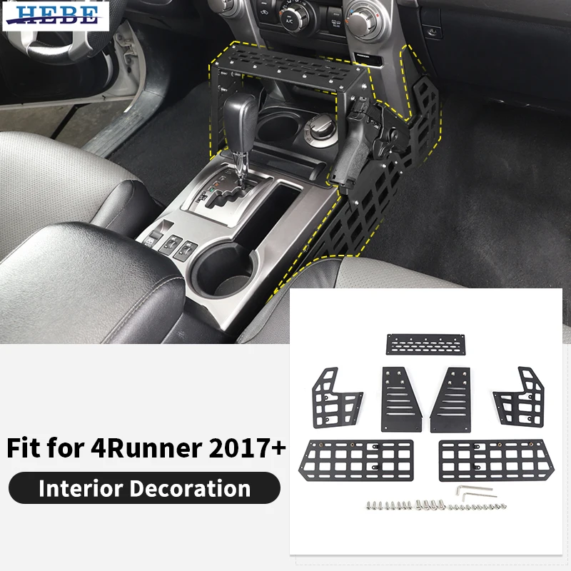 HEBE Car Gear Shift Storage Shelf Rack for 4Runner 2010 2011 2012 2013 2014 2015 2016 2017 2018 2019 2020 20212022 2023 2024