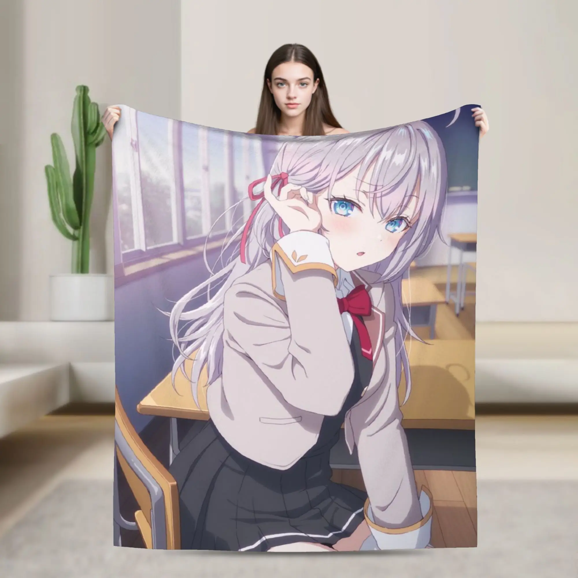 آليا في بعض الأحيان يختفي مشاعرها في الملحقات الروسية بطانية بطانيات فائقة النعومة للسرير 50 × 60 بوصة مفرش سرير متعدد المقاسات