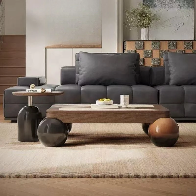 Log coffee table simple modern living room furniture popular coffee table combination