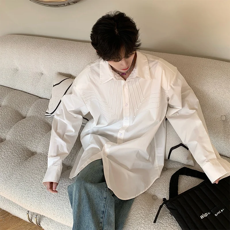 

Новая мужская рубашка в китайском стиле, модный дизайн, высококачественная, для офиса, весна-осень, приталенная, стильная, длинный рукав, свободный крой...