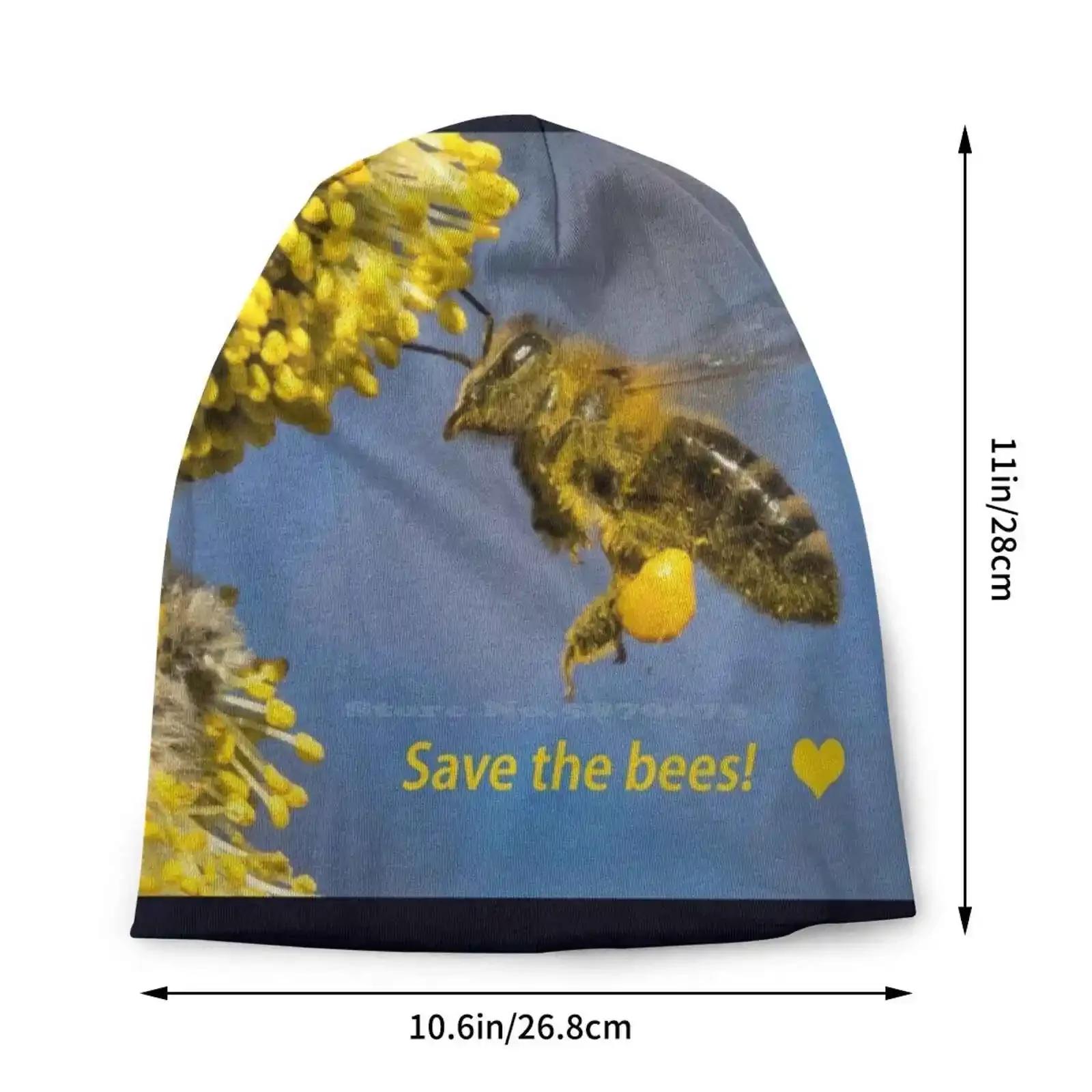 Bee Knitted Hat Warm Beanie Outdoor Caps Bees Die Animal Welfare Klimaschutz Natural Reserve Ideas Enjoyment Of Life Birthday