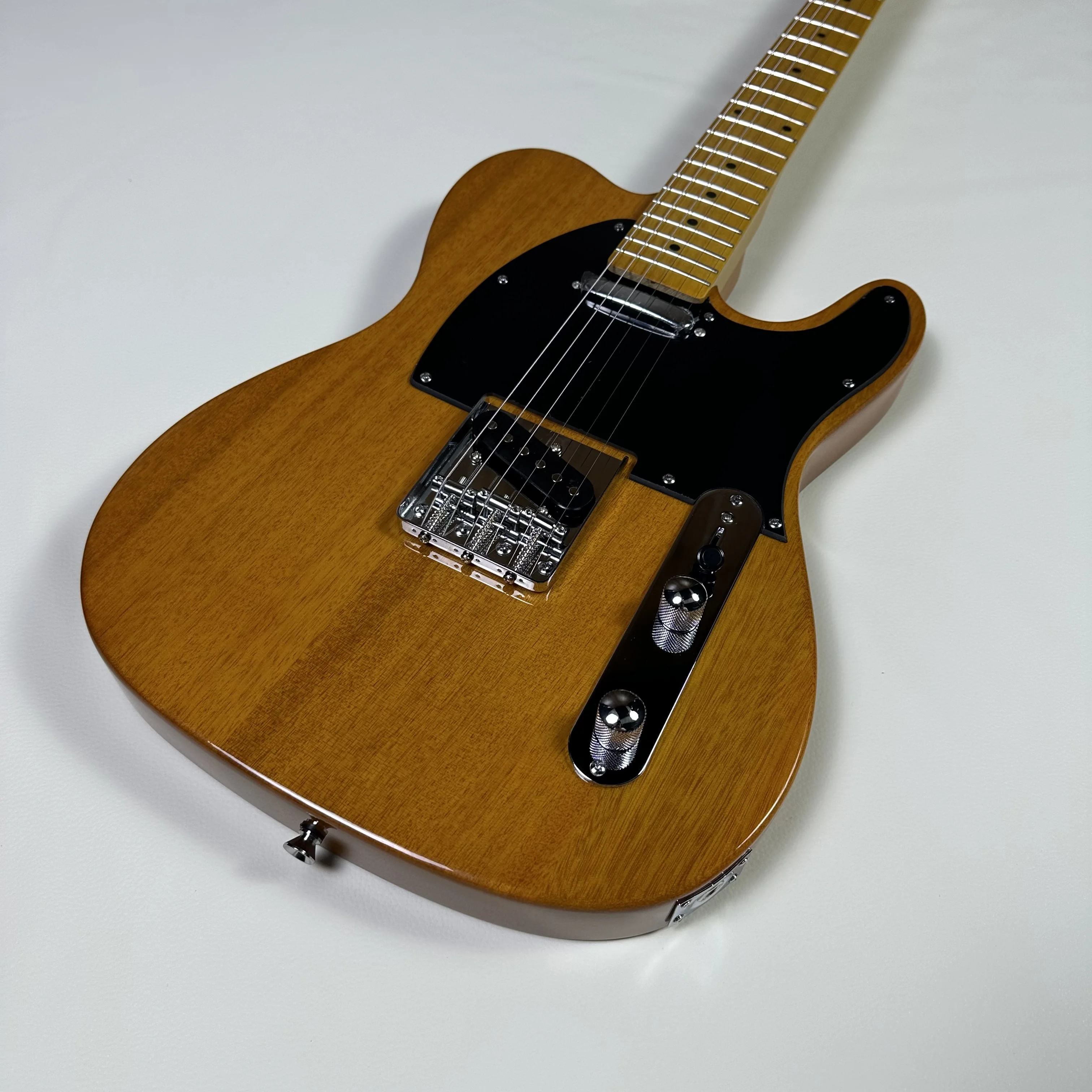 

Прозрачные желтые электрогитары TL с корпусом из красного дерева и грифом из клёна, бесплатная доставка