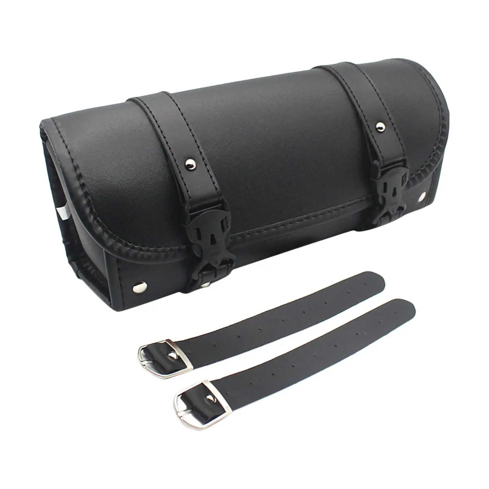 

Motorcycle Tool Bag Saddlebags Handlebar Bag Fork Roll PU Leather Storage Tool Pouch Handlebar Bag