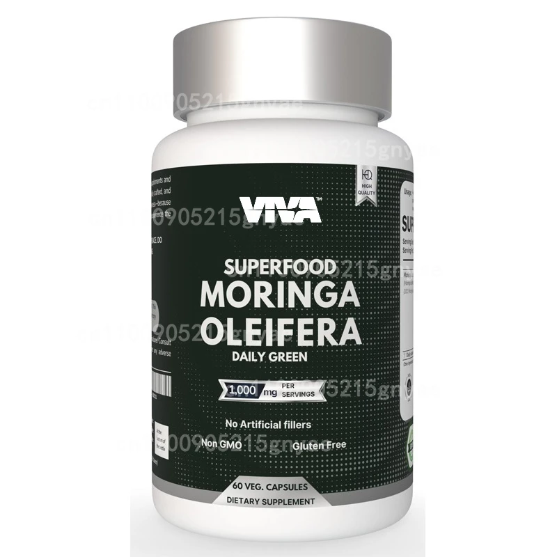 

Organic Moringa Capsules | 60 Capsules | Non GMO, Vegetarian Superfood, Immune Support and Nutrient Absorption