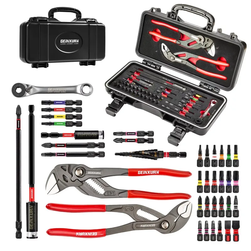 39PCS Comprehensive Hand Operated Auto Repair Impact Driver Bit Hard Case Waterproof Steel OEM Tool Box Set All-Vehicle Repair